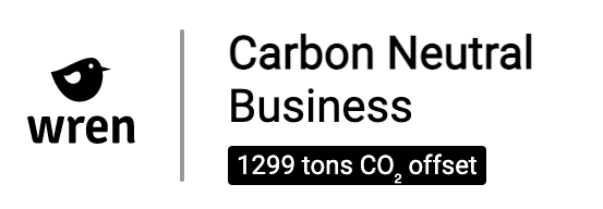 Wren Carbon Neutral Business 1299 tons CO2 offset